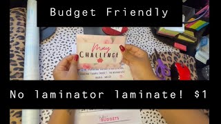 DIY Laminating my May Flowers Savings challenge without a Laminator for $1.