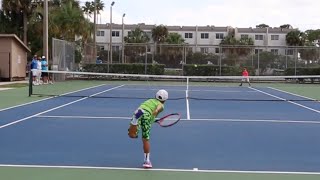 Super Talented 7 year old tennis prodigy