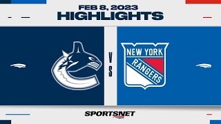 NHL Highlights | Canucks vs. Rangers - February 8, 2023
