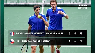 Herbert & Mahut v Lehecka & Machac | FRANCE v CZECH REPUBLIC | Group C Doubles Match 3 Highlights