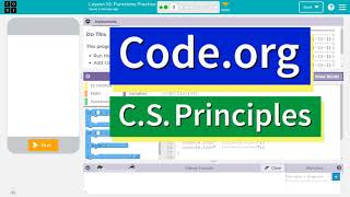 Code.org Lesson 10.2 Functions Practice | Tutorial with Answers | Unit 4 CS Principles