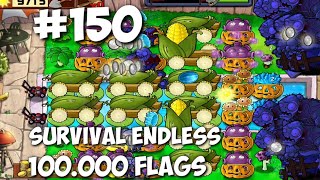 Plants vs Zombies Survival Endless 100000 Flags Part 150 | 2980 - 3000 Flags