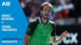 Nuno Borges v Daniil Medvedev Highlights | Australian Open 2024 Fourth Round