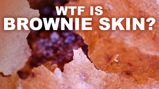 What is that glossy skin on brownies?