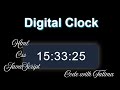 Digital Clock using HTML CSS & JavaScript | Real-Time Clock Project | Code with Fatima
