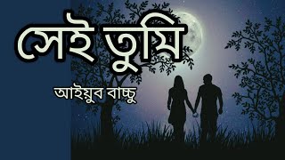 Sei Tumi Keno Eto Ochena Hole -সেই তুমি| Lyrics Video| Ayub Bachchu| LRB| Lofi Remix-2024