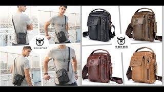 Genuine Leather Men Messenger Bag | BULLCAPTAIN