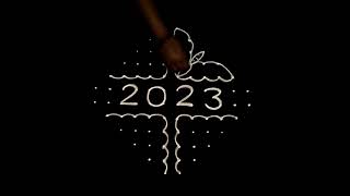 #RangoliShorts - New year Rangoli 2023 New year Kolam New year Muggulu 2023 नए साल रंगोली #shorts