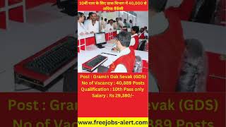 India Post GDS Recruitment 2023 | 🔥 40,889 GDS Posts | 10th Pass Only | Salary Rs 29380| Apply Now