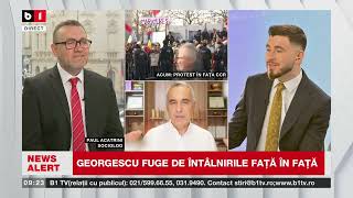 PAUL ACATRINI, SOCIOLOG, DESPRE PROTESTUL PRO GEORGESCU FĂRĂ GEORGESCU_Știri B1TV_10 ian. 2025