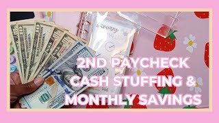 JUST GIVE ME MY MONEY: Cash Stuffing \u0026 Monthly Savings Paycheck 2