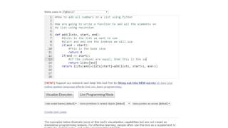How to sum a list using recursion. Introduction to programming in Python