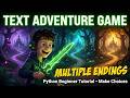 text adventureBuild a Text-Based Adventure Game in Python – Beginner Tutorial (Multiple Endings)