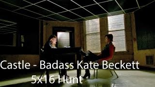 Castle - 5x16 'Hunt' Badass Beckett in the interrogation room HD/CC