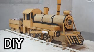 how to make a cardboard steam Train | at home | diy channel