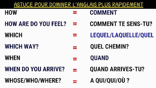 🗨️MAÎTRISEZ LES STRUCTURES DE «QUOI», «OÙ», «QUAND» \u0026 AUTRES! APPRENEZ et AMÉLIOREZ DANS L'ANGLAIS 💡