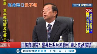 謝長廷返台述\