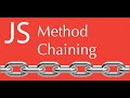 javaScript Method chaining tutorial ( function chaining)