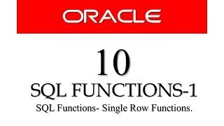 Oracle Database11g tutorials 10 || SQL Single Row Function (SQL Functions )