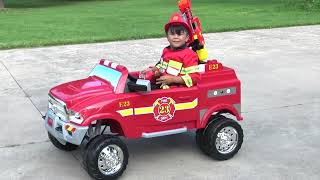 Fire Truck for kids Power Wheels Battery-Powered Ride On Park Playtime Fun