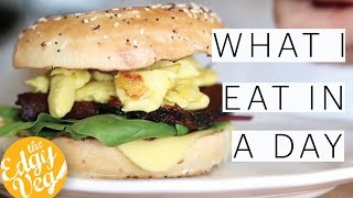 What I Eat in a Day | EASY VEGAN RECIPES | Cobb Salad | Veggie Burgers | Episode 4 | The Edgy Veg