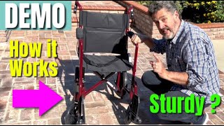 Medline Lightweight Transport Wheelchair with Handbrakes, Folding Transport Chair for Adults Review