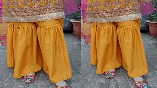 (A to Z) সারারা/ঘারারা সালোয়ার কাটিং ও সেলাই Sharara /gharara Salwar Making