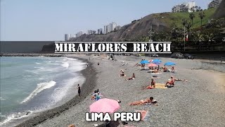 WALKING Around Miraflores Beach (Lima Peru) — Walking Tour (Narrated)【CC】