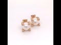 diamond akoya pearl earrings 14k yellow gold 9.35 mm certified $2 950 017786