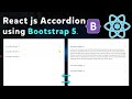 Build a Accordion in react js | React js Accordion using bootstrap | Create Accordion using React