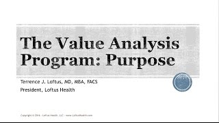 Value Analysis Program: Part 2