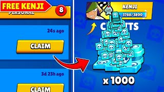 Unlock KENJI Now 💯 Free Credits in Brawl Stars | Expectation vs Reality