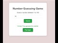 Build A Number Guessing Game From Scratch using HTML, CSS and Javascript