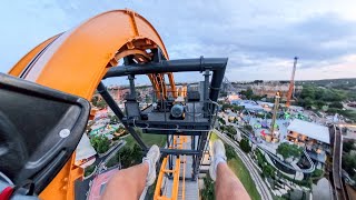 CHAOATIC Batman The Ride POV at Six Flags Fiesta Texas [4K]
