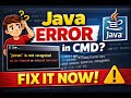javac is not recognized as an internal command | Java CMD Error