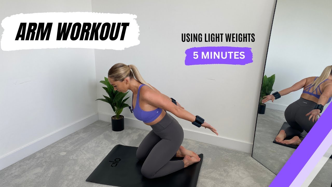 5 Min Arm Workout With Dumbbells Home Workout Shoulders Triceps
