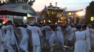 館山の祭り　沼区：天満神社　神輿担いでスクワット！！