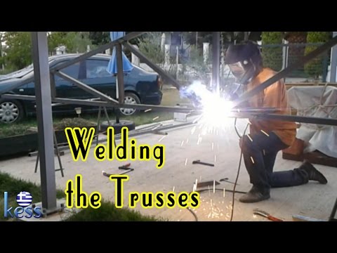 How to Build a Steel Structure House Part6 Welding Roof Trusses - Συγκόλληση Ψαλίδια How to Build a Steel Structure House Part6 Welding Roof Trusses - Συγκόλληση Ψαλίδια
