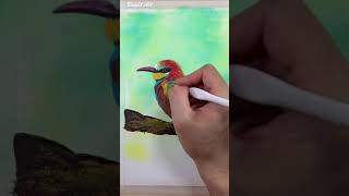 Let’s Paint A Cute Bird/ Easy Acrylic Painting Tutorial  #short #drawing #art