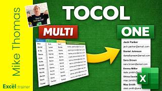 Excel 365: TOCOL: Combine Multiple Columns into One