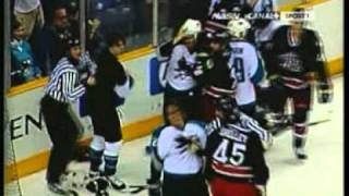 Jody Shelley KO's Brad Stuart