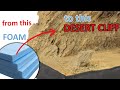 How to make realistic desert cliff diorama - (Display Stand) - DIY - for Pod Racer Scene