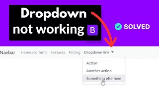 Bootstrap Navbar Dropdown Not Working Solution