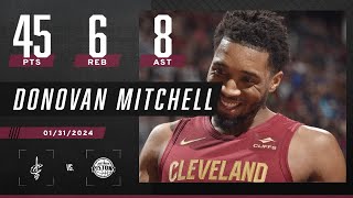 DONOVAN MITCHELL TIES SEASON HIGH with 45 POINTS for the Cleveland Cavaliers 😤 | NBA on ESPN