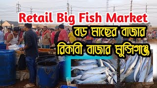 Rikabi Bazar Retail Big Fish Market || বড় মাছের বাজার রিকাবী বাজার মুন্সিগঞ্জ