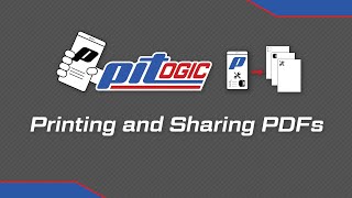 Printing and Sharing PDFs | PitLogic Quick Tutorial #20