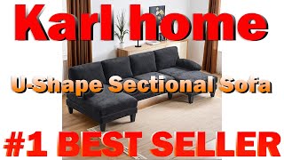 Karl home U Shape Sectional Sofa Couch 111\