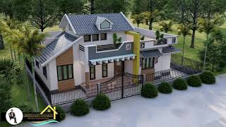 INDIANSTYLE SINGLE STORY HOUSE DESIGN | low budget village home design