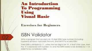 Introduction To Programming Using Visual Basic - ISBN Validator
