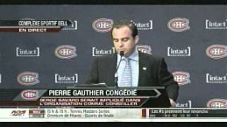 Points de presse de Geoff Molson sur le congédiement de Pierre Gauthier (29 Mars)